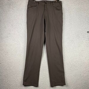 Lululemon Warpstreme Men's Pants Size 36x33 Brown Athletic ABC Classic Stretch‎